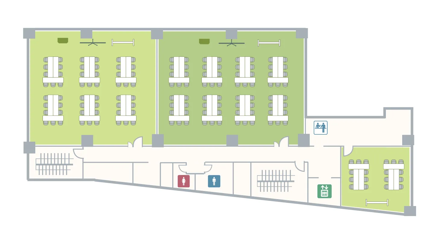 市ヶ谷駅前 5F フロアマップ T字島