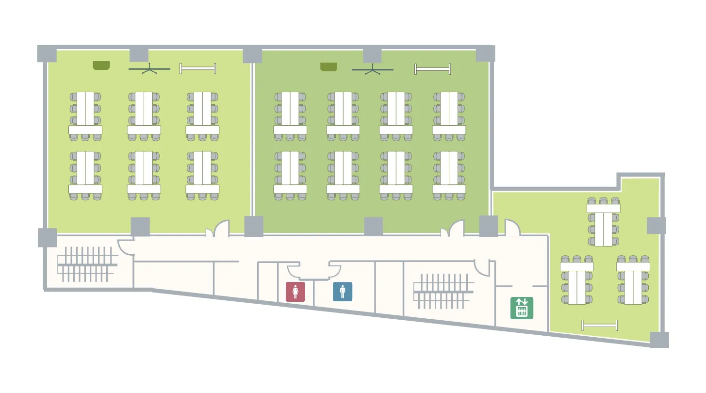 市ヶ谷駅前 6F フロアマップ T字島