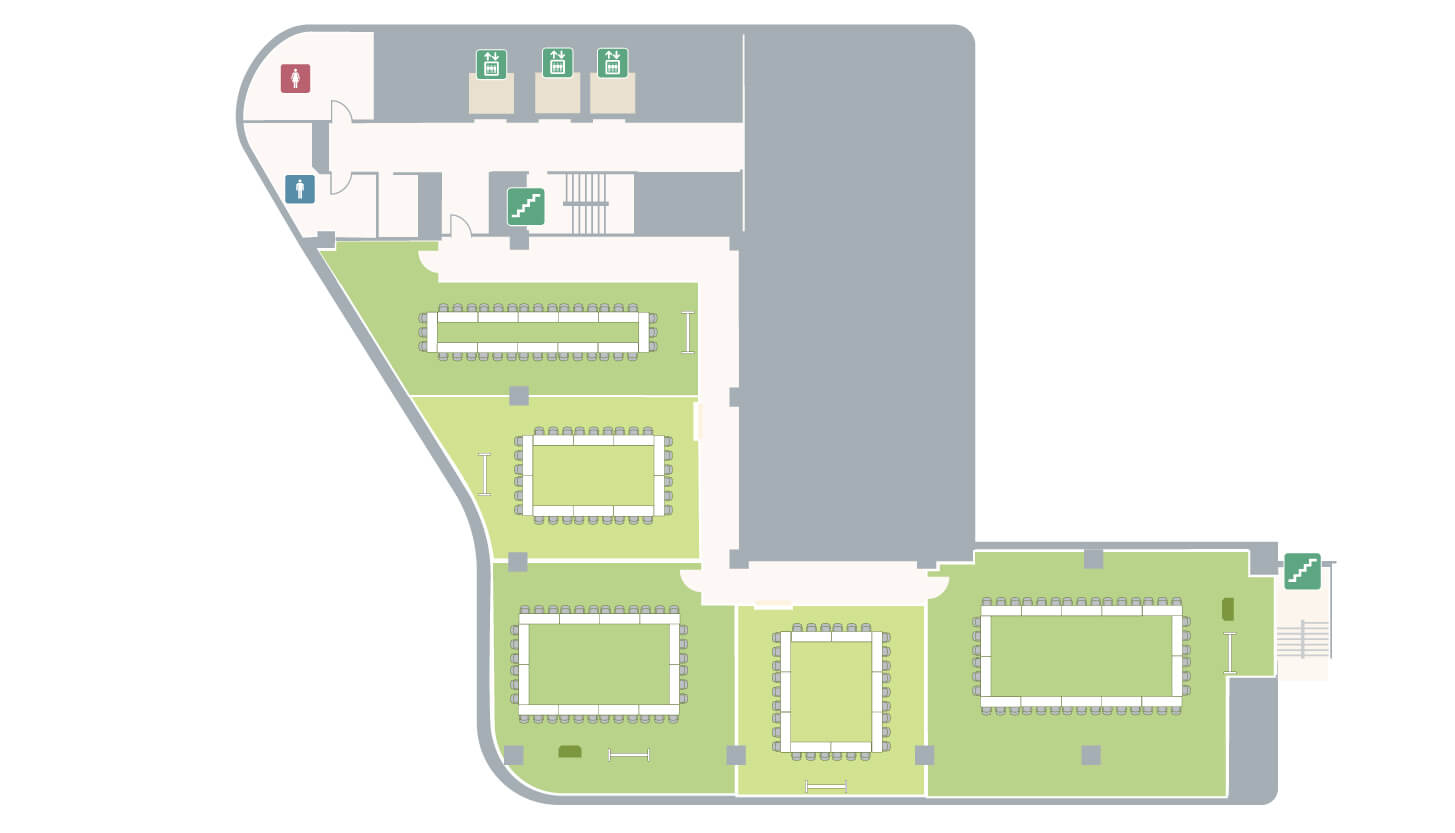 ビ東京駅前の貸し会議室（ロの字形式）
