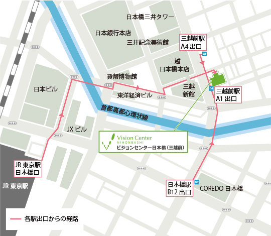 ビジョンセンター日本橋（三越前） 地図