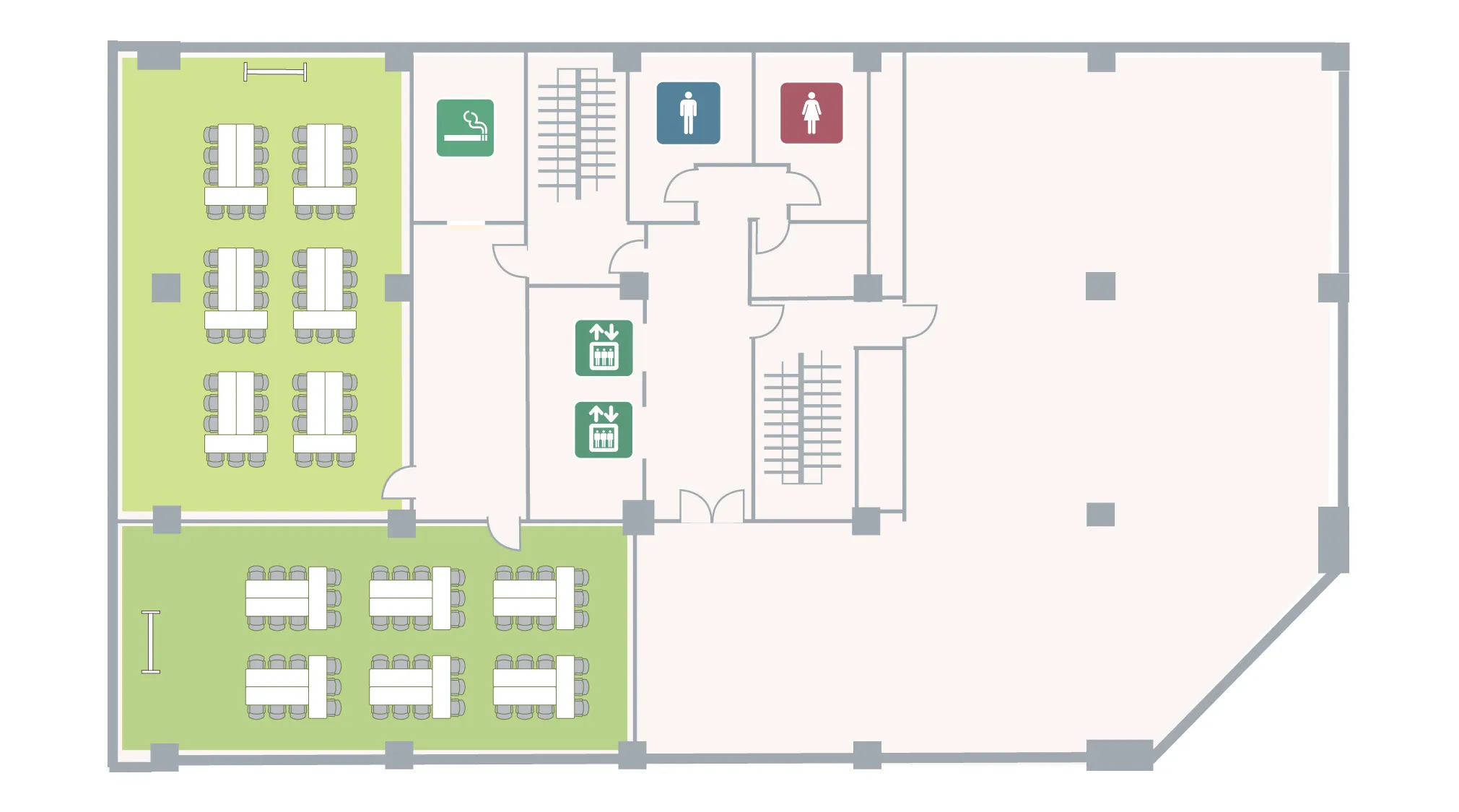 虎ノ門アネックス 2F フロアマップ T字島