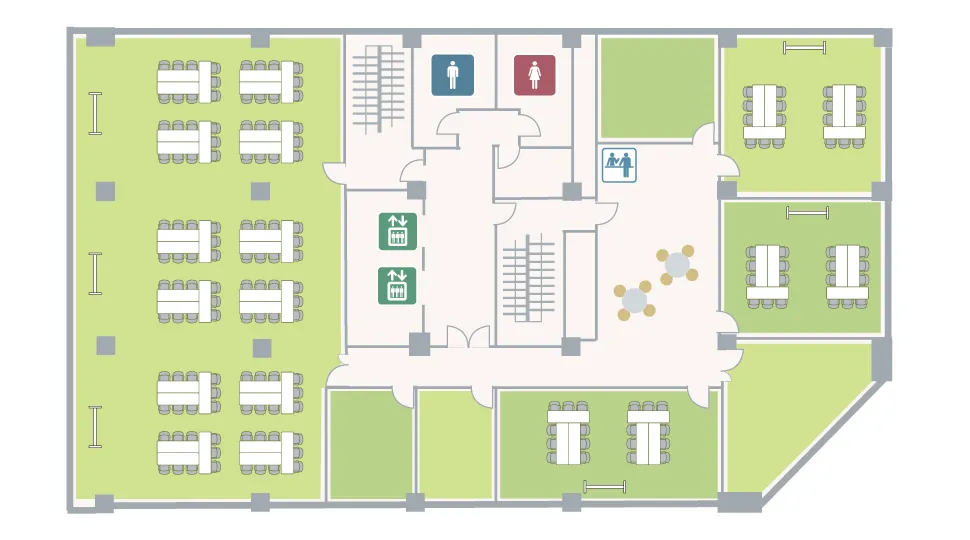 虎ノ門アネックス 6F フロアマップ T字島