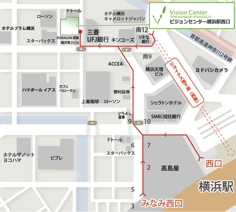 ビジョンセンター横浜駅西口 地図